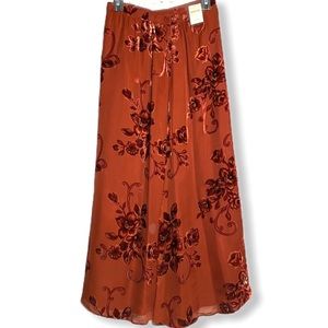 Cold water Creek | Flocked Velvet Maxi